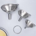 thumbnail image 2 of Stainless steel funnel, 3-piece stainless steel funnel filter set with handle for transferring liquid ingredients, 2 of 4