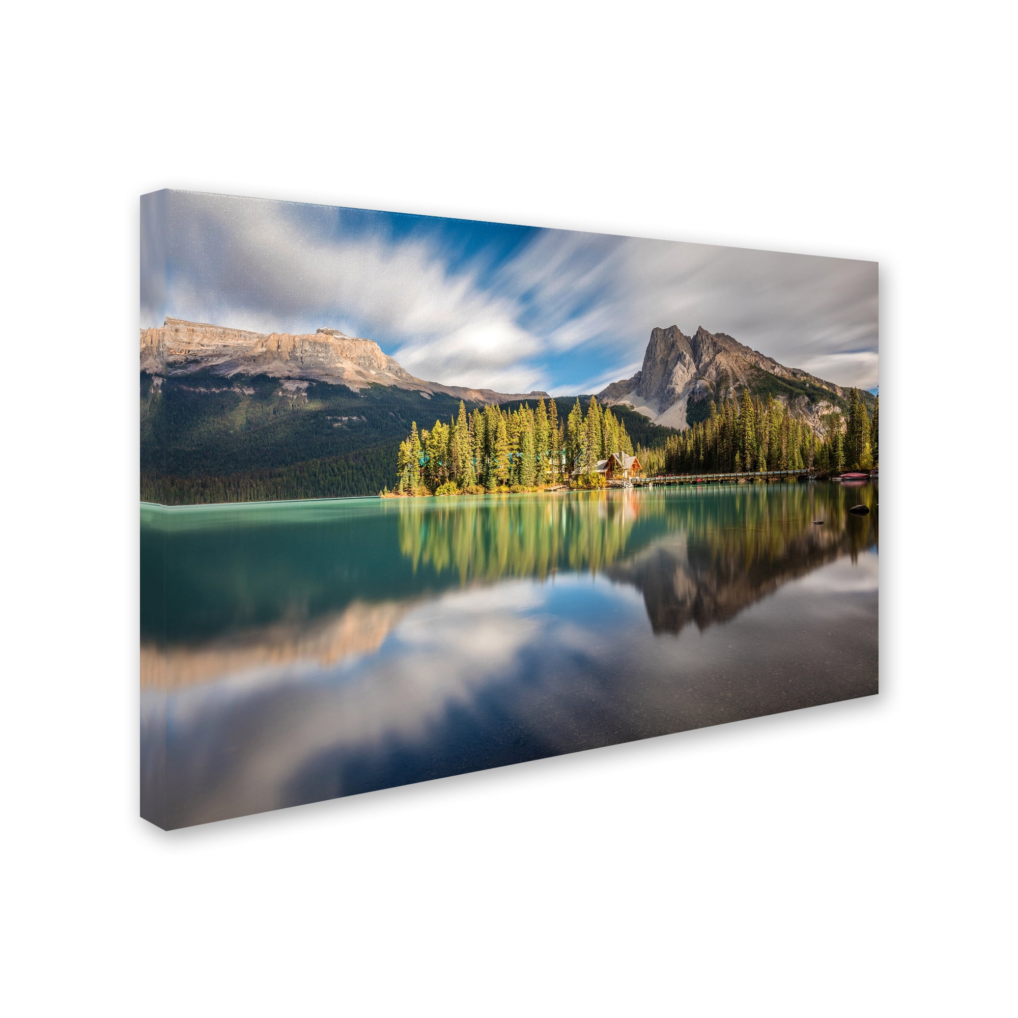 Pierre Leclerc 'Emerald Lake Dreamscape' Canvas Art 16 x 24
