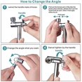 thumbnail image 3 of Adjustable Shower Head Extension Arm 12.6 Inch Brass Shower Arm Extension Hardware Fitting, 3 of 5