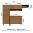 thumbnail image 3 of Cocina Integral 229cm Con Tarja Emilly Madesa 12 Marrón, 3 of 10