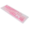 thumbnail image 2 of 104pcs Custom Keycaps Pink White PBT Opaque Side Engraving Oil Repellent Coating Matte Ergonomic Design Keyboard Parts, 2 of 14