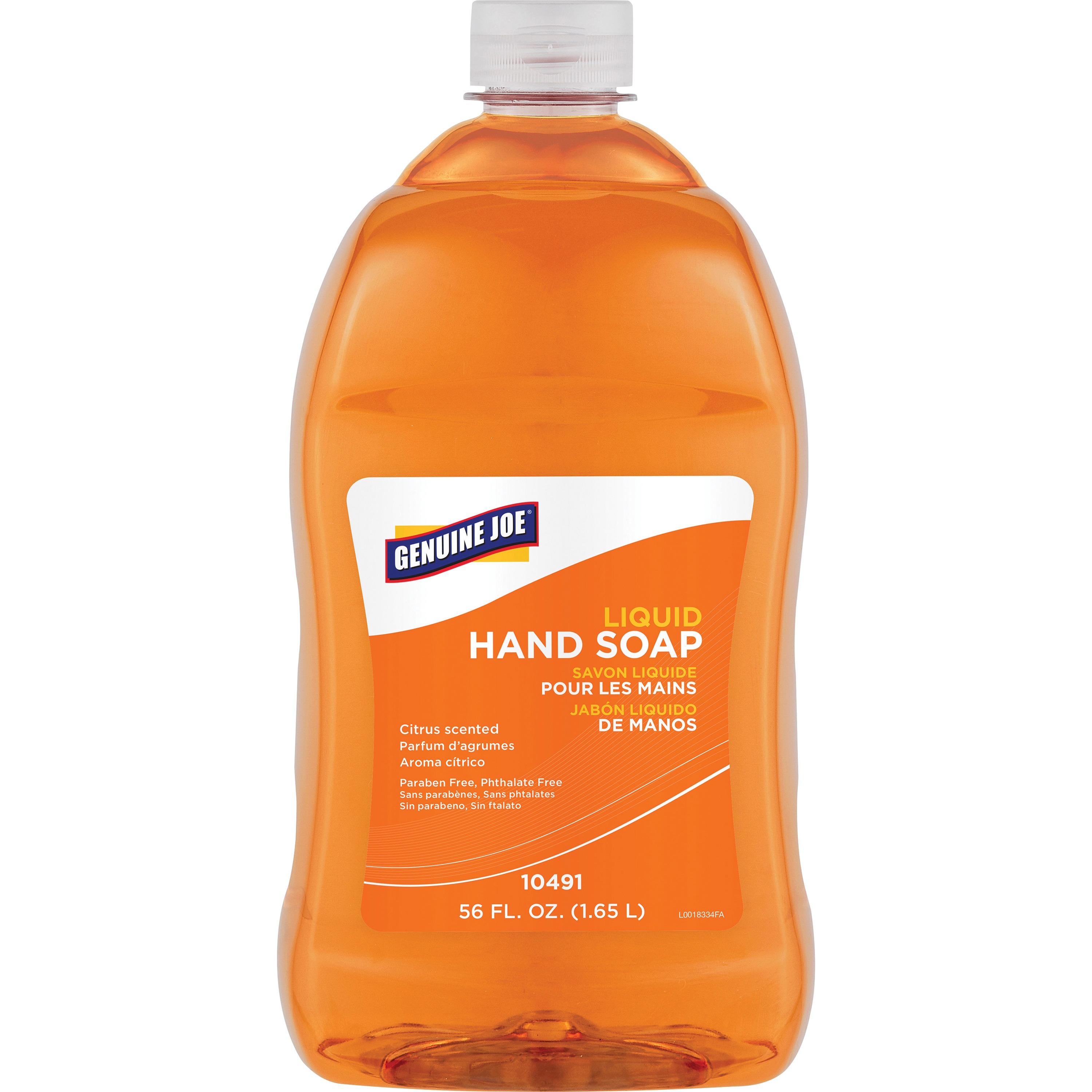 Genuine Joe, GJO10491, Citrus Scented Liquid Hand Soap, Orange, 56 fl