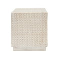 thumbnail image 3 of MGO Cube Side Table for Modern Living Spaces, Moisture Resistant Fluted Accent Table for Indoor Outdoor Use, No Assembly Required End Table with Minimalist Design, 3 of 9
