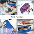 thumbnail image 7 of TEQUAN Large Capacity Pencil Case, Fashion Animal Leopard Texture Pattern Pencil Pouch 2 Compartments Pencil Bag (Blue), 7 of 7