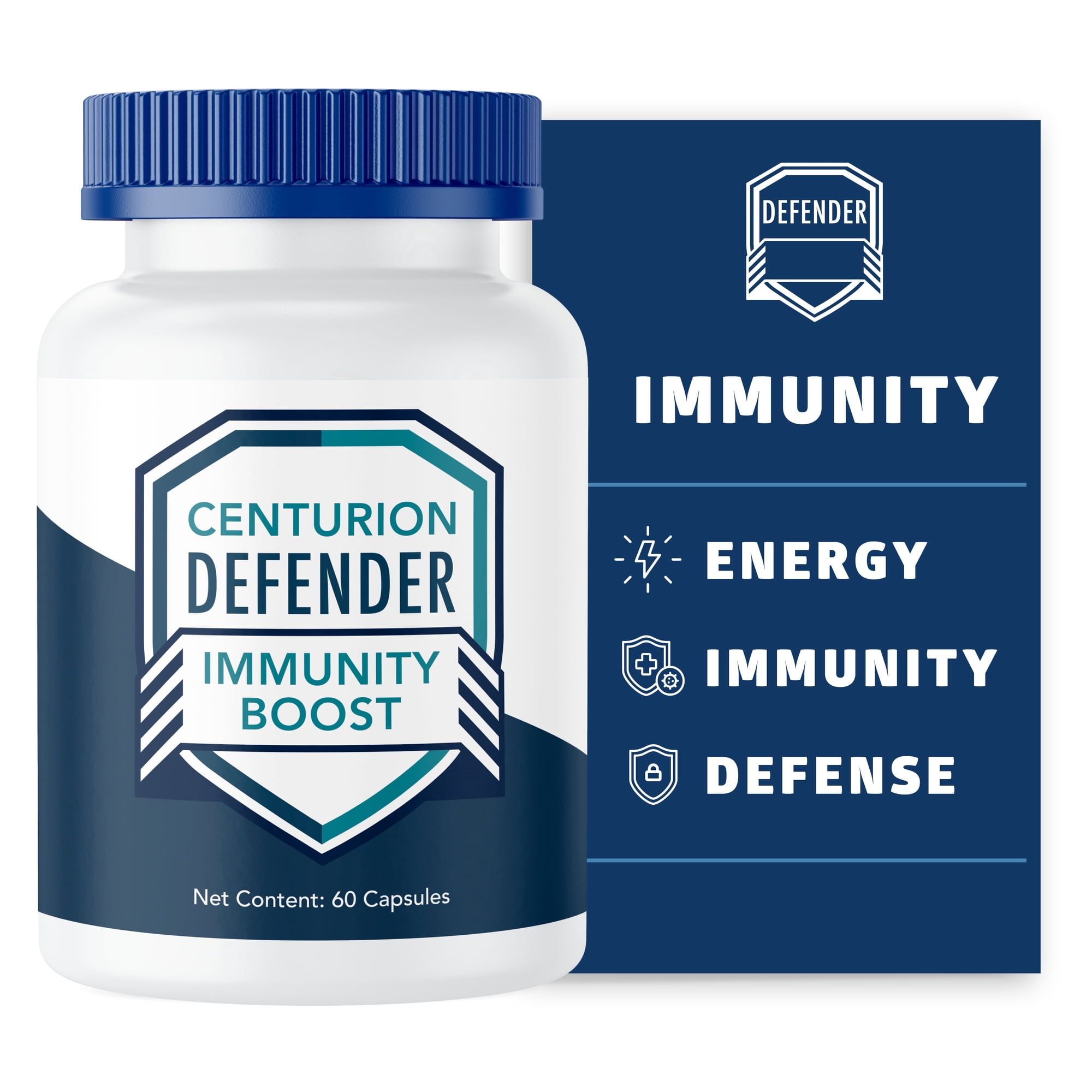 Centurion Labs Defender Immunity Boost with Quercetin, Zinc, Vitamin D, Vitamin C and Copper, 60 Caps