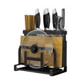 thumbnail image 1 of Estante Para Tabla De Cortar Soporte De Almacenamiento De Utensilios De Cocina De Gran Capacidad Soporte Para Utensilios De Cocina Estante De Utensilios De Cocina De Acero Al Carbono Desmontable Serendint HA027779-02, 1 of 5
