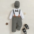 thumbnail image 2 of Zshosam Baby Suits for Boys Boys' Formal Suit Set Dress Shirt Vest Pants and Tie Wedding Birthday Party Suit Size 6 12 Months,(Grey 6-12 Months), 2 of 8