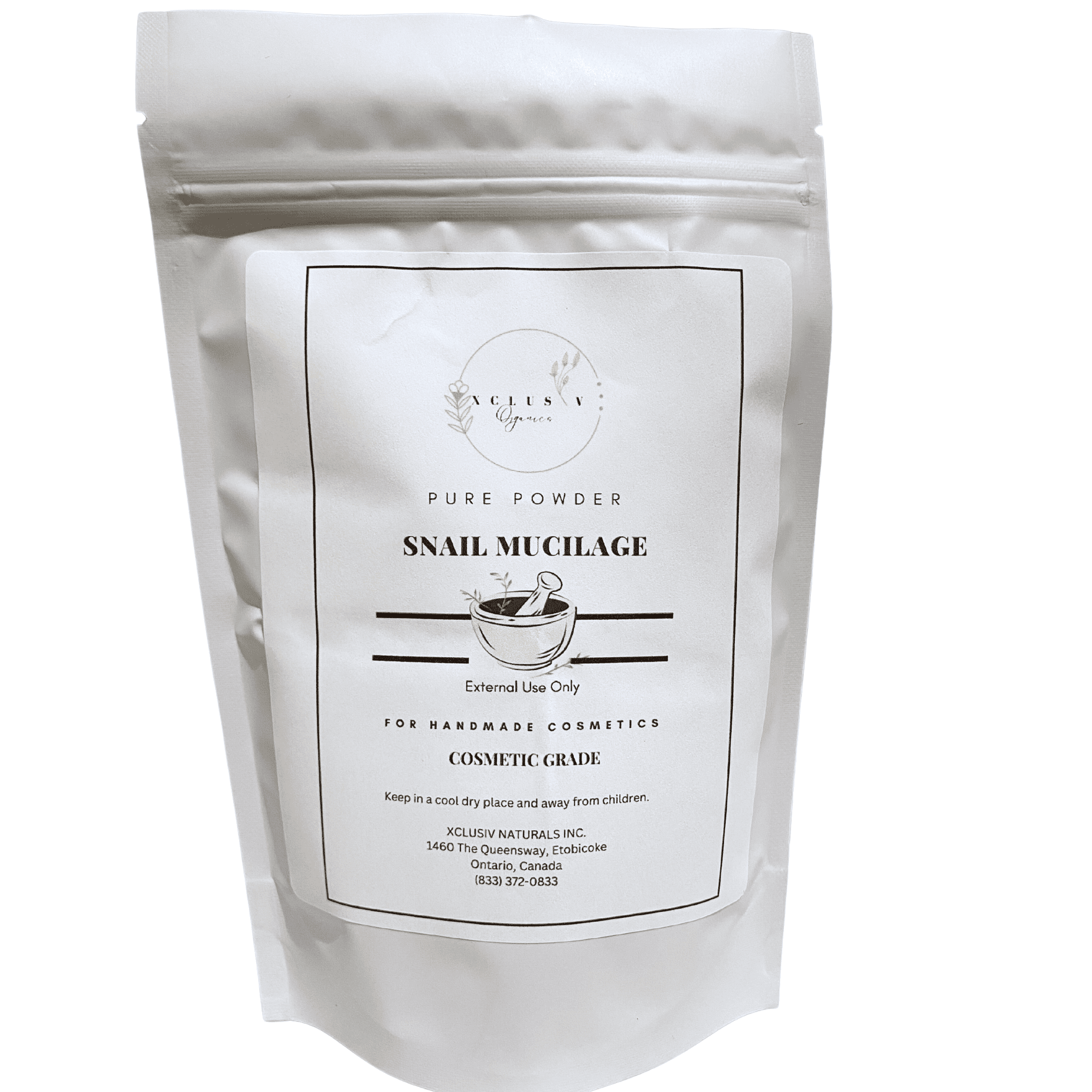 Xclusiv Organics Snail Mucilage Powder 100 Cosmetic Grade Snail Slime