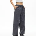 thumbnail image 4 of Byworldtasic Wide Leg Sweatpants for Women High Waisted Baggy Joggers Cargo Pants with Pockets, 4 of 4