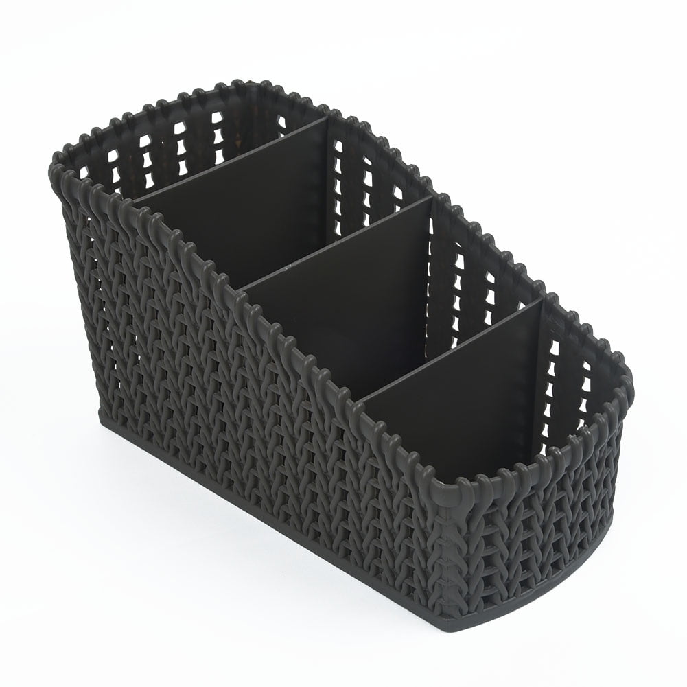 Storage Basket Plastic Crate 4 Gradient Slots Box School Office Tidy Organizer