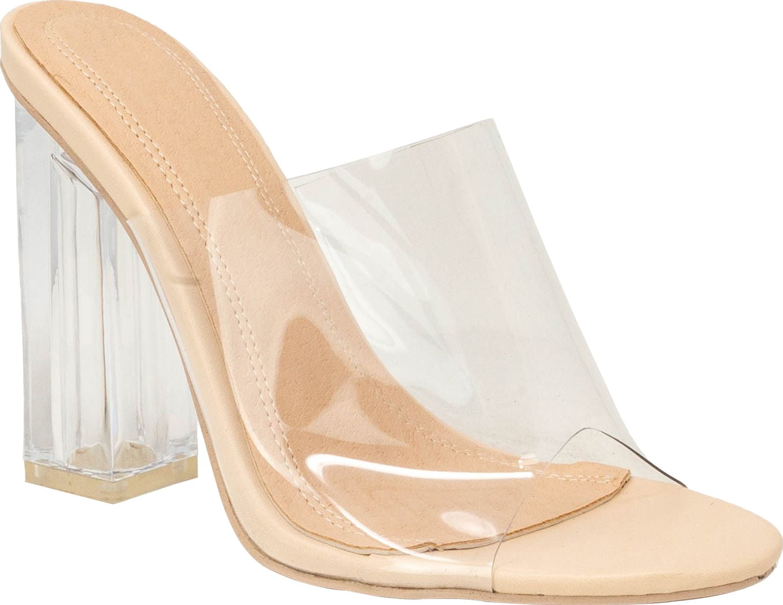 clear translucent heels