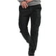 thumbnail image 2 of Pantalones largos para hombre, informales, lisos, con bolsillo, cintura elástica, para exteriores, con cordón ajustable, para trabajo, 2 of 7
