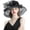 Black, variant on Big Brim Hat Organza Hats Summer Beach Cap Tea Party Wedding Fascinator Church Hats