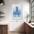 thumbnail image 3 of Elephant Stock Octopus Rainbow Splash Blue Wall Art - Vertical Canvas Wall Art - Living Room Wall Decor - Animal Canvas - Beige And Turquoise Decor By Fab Funky - 26" x 39", 3 of 8
