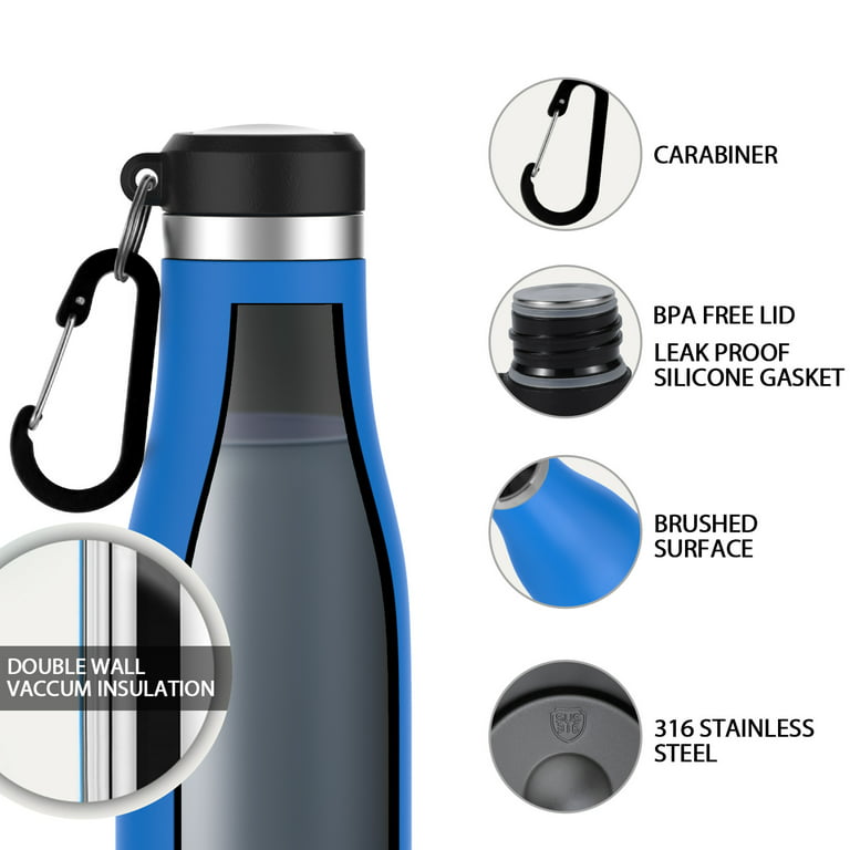  Flobottle, Stainless Steel Water Bottle with Straw, 28 Oz  Insulated Water Bottle With Storage, Leak Proof Water Bottle, BPA-Free Water  Bottle with Storage Compartment (Jetoro Black) : Sports & Outdoors