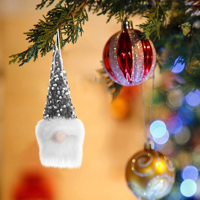 Fiudx Muñeco Luminoso de Anciano Sin Rostro, Núcleo de Algodón Suave, Colgante Único para Árbol de Navidad, Decoración Navideña Mágica, Accesorio Versátil para Fiestas, Ambiente Cálido, Tamaño 9 X 9