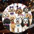 thumbnail image 4 of Dogs with Bows Christmas Ornament Dog Lovers Christmas Decoration Keepsake Ornament Christmas Tree Hanging Accessories Gifts for Women Men On Christmas, 4 of 5