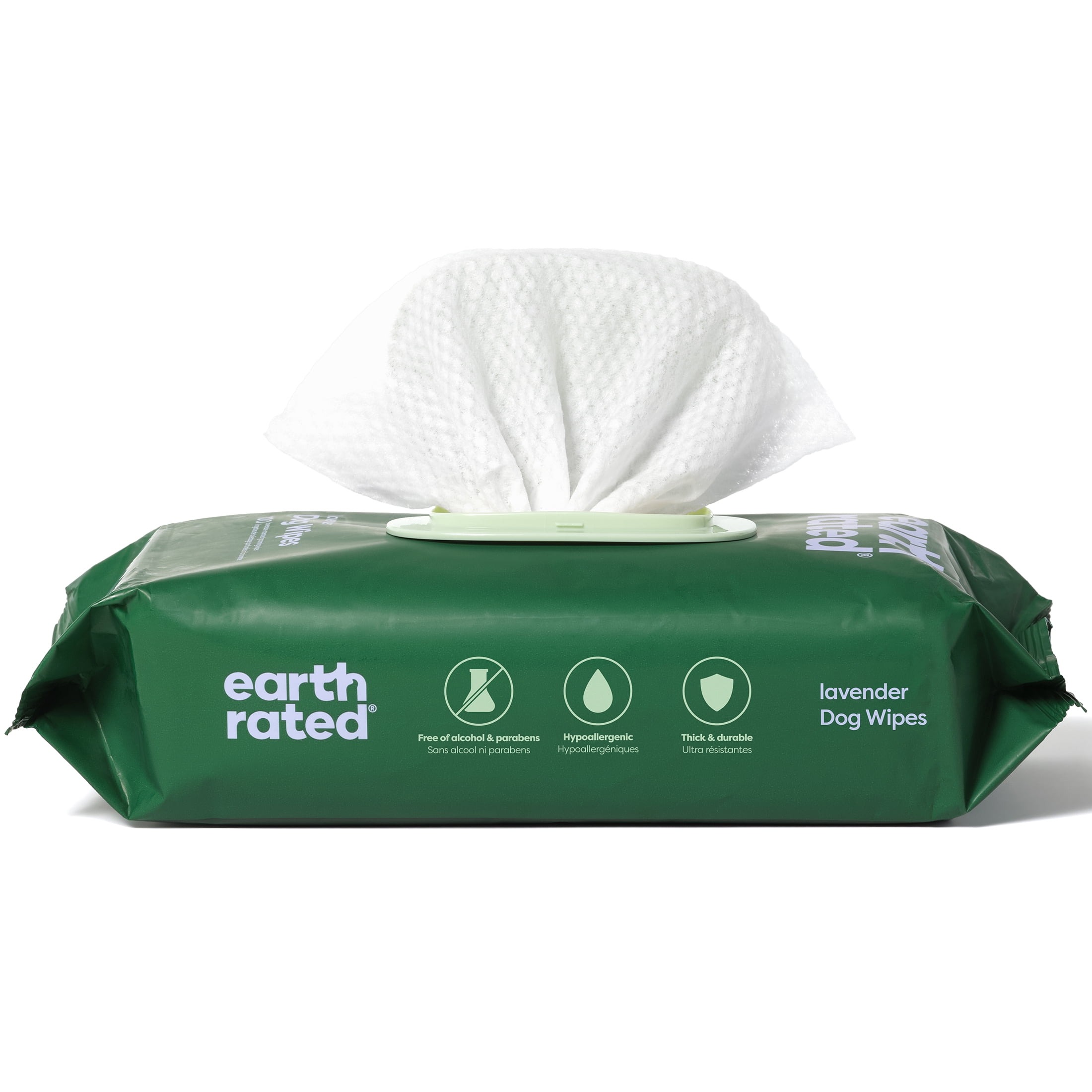 (2 pack) Earth Rated Dog Grooming Wipes, Lavender, 100 Count