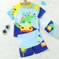 thumbnail image 2 of Curenmufel Boys Rashguard Swim Set Swim Suits Rash Guard Bathing Suit Set 2 Pcs Holiday Size 6-7 Years (Green,6-7 Years), 2 of 6