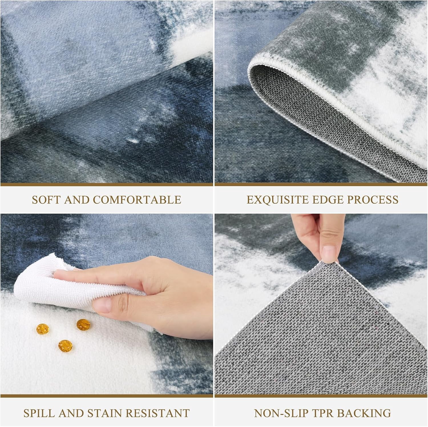 Farmhouse Kitchen Rugs Sets of 3, Kitchen Runner Rugs Non Slip Washable, Boho Kitchen Mats for Floor, Indoor Door Mat Entrance, Laundry Room Rug, Thick Kitchen Floor Mat Carpet