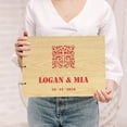 thumbnail image 1 of Darling Souvenir Personalized Engraved Laser Cut Wedding Guest Book Wooden Cover Sign-in Book Registry Guestbook Scrapbook-XW, 1 of 7
