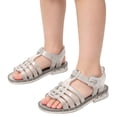 thumbnail image 2 of Xfvqtps Girls Sparkling Jelly Shoes Beach Sandals Open Toe Summer Waterproof Princess Gladiator Shoes, 2 of 9
