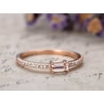 thumbnail image 3 of HeartsAndYou 0.3ct Natural Morganite & Diamond Engagement Ring Minimalist 14k SOLID Rose Gold, 3 of 9
