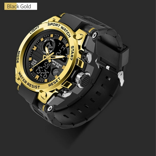Weiqiqre Men Sport Watch Display Analog Digital LED Electronic Wrist Watches