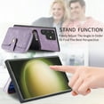 thumbnail image 2 of Dteck for Samsung Galaxy S24 Ultra Wallet Case Crossbody for Women Men, Samsung S24 Ultra 5G Zipper Phone Case with Card Holder Wrist Strap Purse Gift for Samsung Galaxy S24 Ultra 5G,Purple, 2 of 9