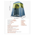 thumbnail image 6 of Camping Shower Tent Portable Privacy Tent Changing Room with Shower Bag, Stakes & Poles - 150D Oxford Fabric UPF 50+ Water Resistant for Outdoor Camping Fishing, 6 of 9