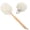 White, variant on Trianu Loofah Sponge Back Scrubber, Exfoliating Luffa Pouf on a Stick, Bath Sponge Lufa Shower Brush with Wooden Long Handle for Men & Women (Green)