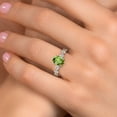 thumbnail image 4 of Gem Stone King 14K Two Tone Gold Green Peridot and Lab Grown Diamond Engagement Ring for Women | 3.00 Cttw | Oval 9X7MM | Gemstone August Birthstone | Size 8, 4 of 6