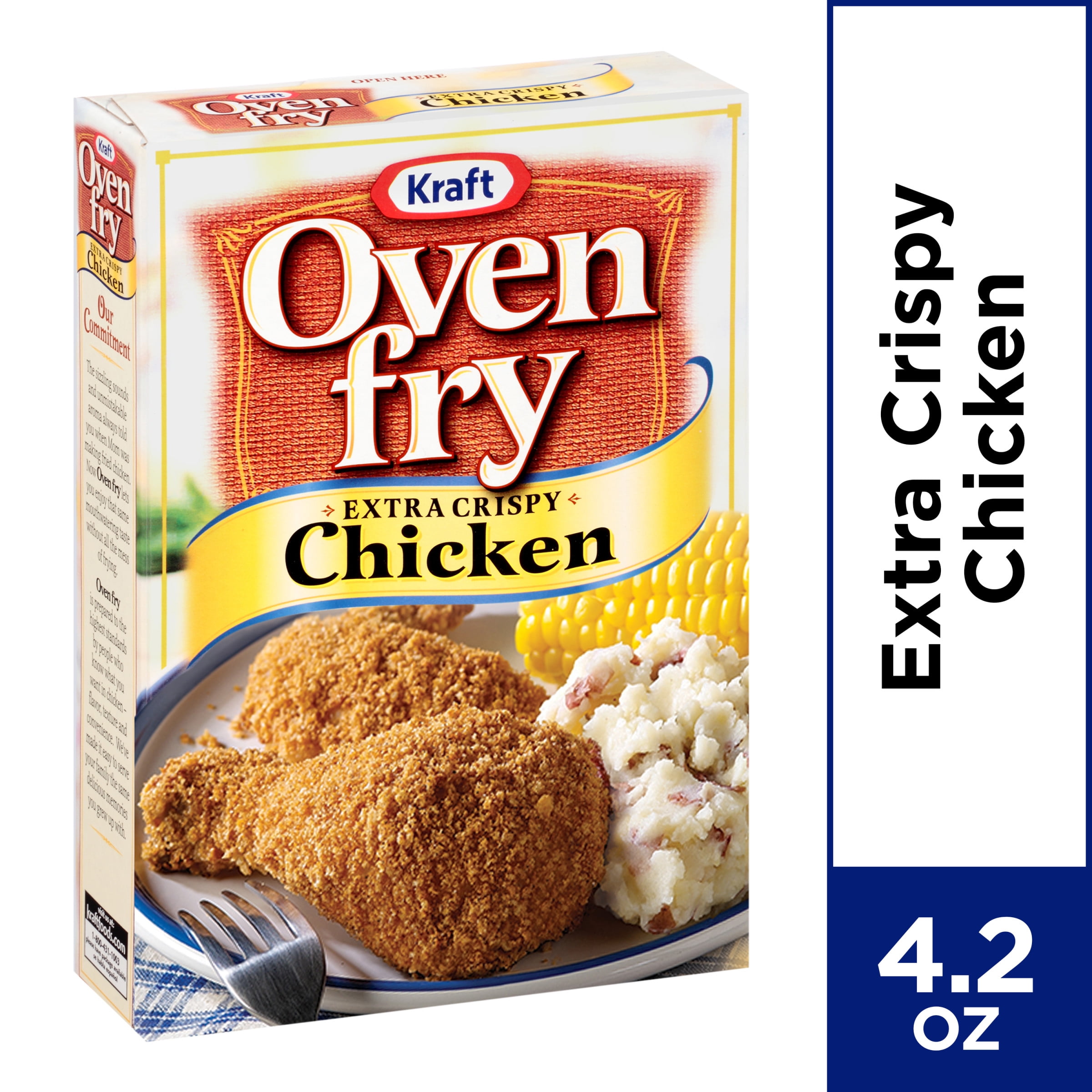 Kraft Oven Fry Extra Crispy Seasoned Coating for Chicken, 4.2 oz Box