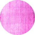 thumbnail image 1 of Ahgly Company Indoor Round Abstract Pink Contemporary Area Rugs, 4' Round, 1 of 4