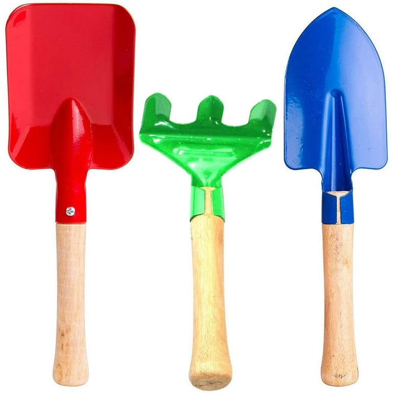 3pcs Beach Toys Kids Beach Shovel Set With Handle, Outdoor Toy Kit