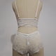 thumbnail image 3 of Gibobby Conjunto de Lencería de encaje Sujetador de encaje Lencería de Mujer Bralette Tallas grandes Ropa interior Corsé floral Dos íntimos(Blanco, XXL), 3 of 5