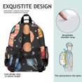 thumbnail image 5 of Astronaut Themed School Backpack - Waterproof & Ergonomic Book Bag with Chest Strap, Starry Night Design for Teenagers, 5 of 6