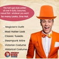 thumbnail image 4 of Disfraz de copa Nicky Bigs Novelties Deluxe Tall Orange, 4 of 9