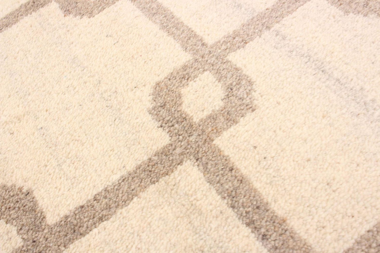 ECARPETGALLERY 4'11" x 7'8" Moroccan Tangier Hand-knotted Area Rug for Living Room, Dining Room and Bedroom in Ivory