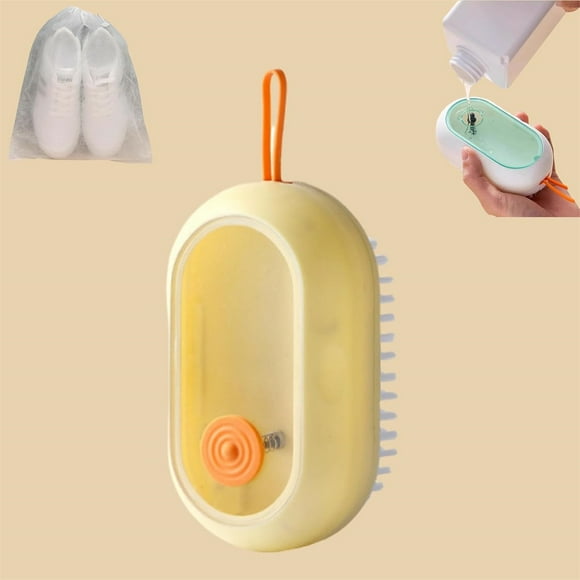 Boreal Craft 2 In 1 Multifunction Cleaning Brush Cleaning Brush With Soap Dispenser Liquid Adding Cleaning Brush Shoe Washing Tool Suitable For Home Cleaning Soap with Sponge Holder Mini Soap Wall