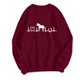 thumbnail image 4 of Sweatshirts for Women Loose Fit Tops Long Sleeve Pullover Letter Printed Round Neck Hoodless Pullover Comfortable Tops Fashion Outfits Clothes -L, 4 of 4