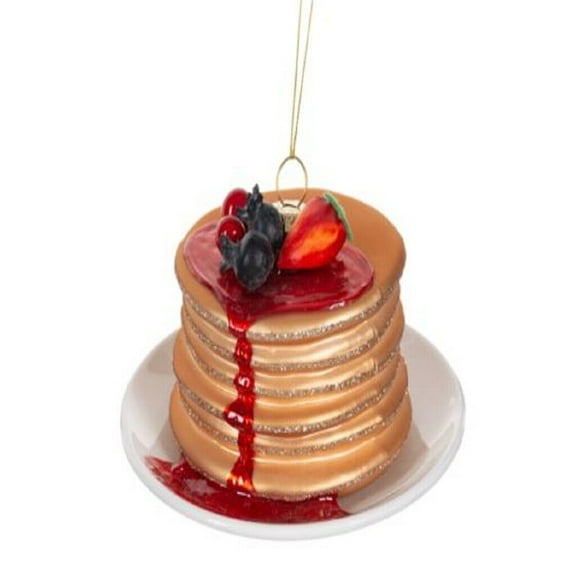 Ganz Pancake Christmas Tree Ornament Glass 5 Inch Multicolor