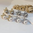 thumbnail image 6 of DESIGNICE Pearl Bow Earrings for Women Elegant Rhinestone Dangle Holiday Jewelry Christmas Party Drop Earrings Pearl Drop Earrings for Women, 6 of 7