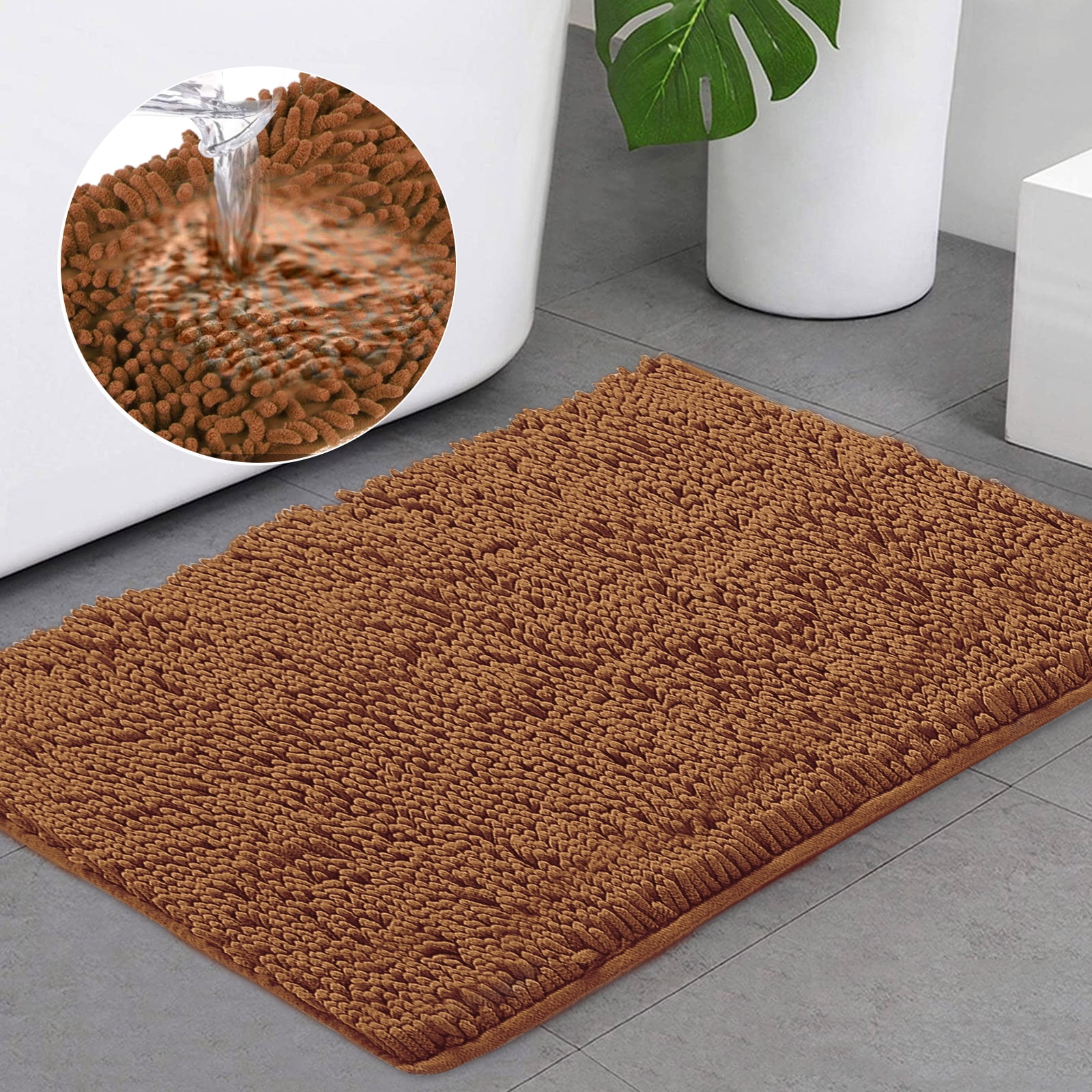 24x16" Marble Pattern Non-slip Door Floor Bathroom Rug Mat Home Decor Carpet 