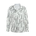 thumbnail image 2 of Aosijia Womens Long Sleeve Shirt Striped V Neck Button Down Casual Loose Fit Blouse Tops with Front Pockets, 2 of 18