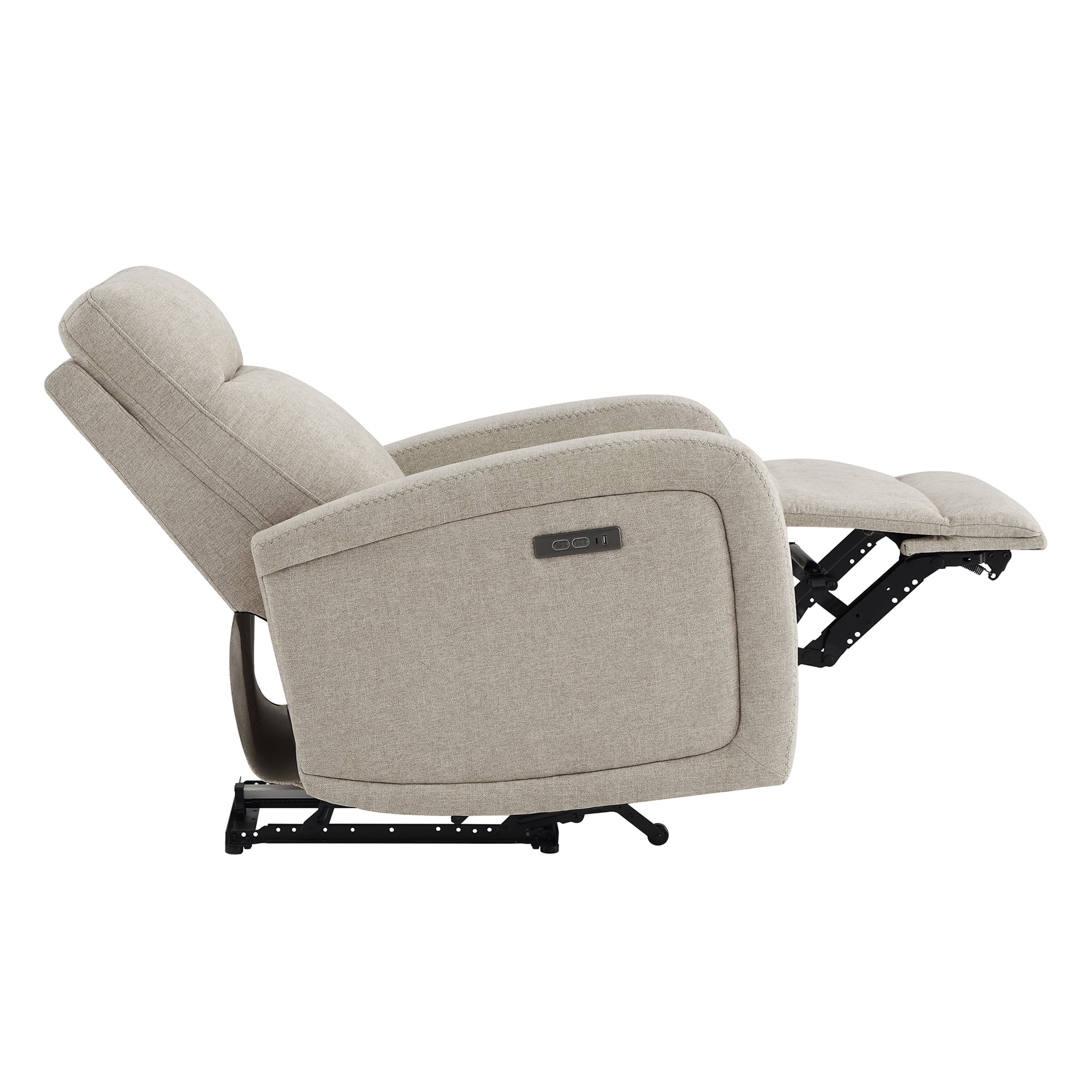Spruce & Spring Zero Wall Hugger Power Recliner for Compact Spaces, Khaki-Fabric