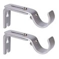 thumbnail image 3 of 2 adjustable wall brackets curtain rod bracket curtain rod, 3 of 5