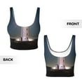 thumbnail image 6 of Goofa Peggy's Cove Lighthouse Printed Sports Bras for Women, High Impact Running Bra Workout Crop Tank Tops Longline Sports Bra Push up-Medium, 6 of 9