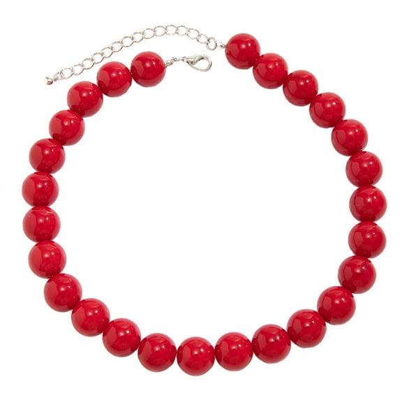 LIANXUE Eye Catching Acrylic Beaded Necklace Unique Style Neck Jewelry Fashion Accessory