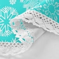 thumbnail image 4 of Coolnut 60" Christmas Snowflake Outdoor Round Tablecloth, Waterproof Stain-Resistant Non-Slip Circular Tablecloth with Umbrella Hole and Zipper for Tabletop Backyard Party BBQ Decor, 4 of 7